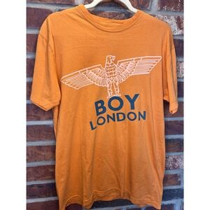 Boy London NWOT Orange Crewneck Graphic Short Sleeve T-Shirt Size Medium